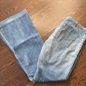 Citizens Of Humanity Blue Flare Wide Leg Jeans